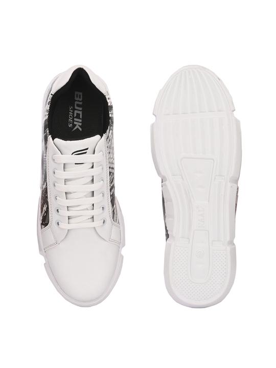 Bucik Men's Grey Synthetic Leather Lace-Up
 Casual Shoe