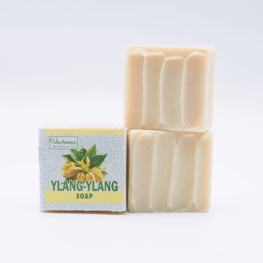 Vazham Ylang Ylang Homemade Soap Handcrafted Coconut & Cocoa Butter Soap with Exotic Floral Scent Handmade Bathing Soap | Suitable for All Skin Types