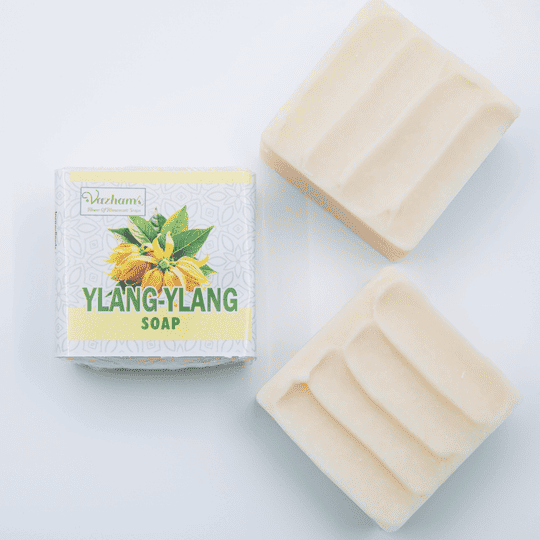 Vazham Ylang Ylang Homemade Soap Handcrafted Coconut & Cocoa Butter Soap with Exotic Floral Scent Handmade Bathing Soap | Suitable for All Skin Types