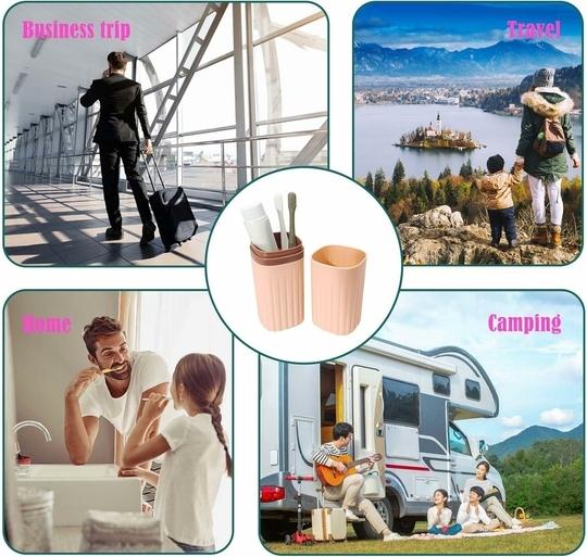 GaxQuly Tooth Brush Holder for Bathroom Toothbrush Cover Case Box Toothbrush Holder for Travel Essentials Travelling Accessories Travel Toothbrush Holder  (Pink)