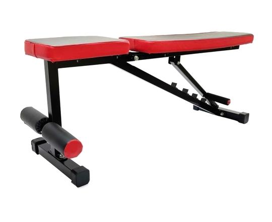 Protoner Fitness Adjustable Incline, Decline, and Flat Bench(Black and Red)