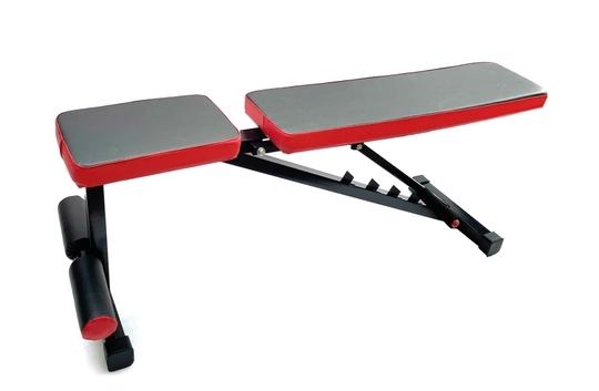 Protoner Fitness Adjustable Incline, Decline, and Flat Bench(Black and Red)