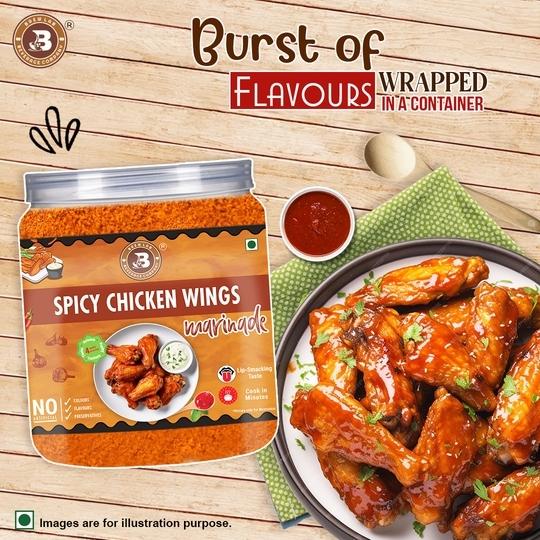 Brewlab Spicy Chicken Wings Marinade | Lip Smacking Taste Rich & Aromatic Flavor | (250 g)