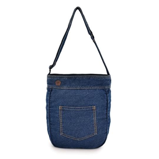 Tener 9 L Denim Sling Bag - Tunic Style , Front & Back Slip Pockets, Enzyme - Wash