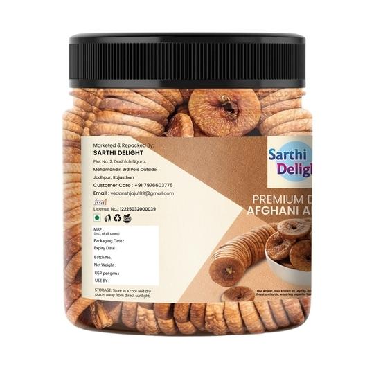 Sarthi DeLight Premium Dried Afghani Anjeer Low in Fat|Healthy Snack Rich Source of Vitamins Dietary Fiber|Dry figs 1 kg