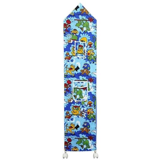 Little Ones Jungle Blue Plastic Shelves Foldable Baby Storage Box With 6 Shelves
