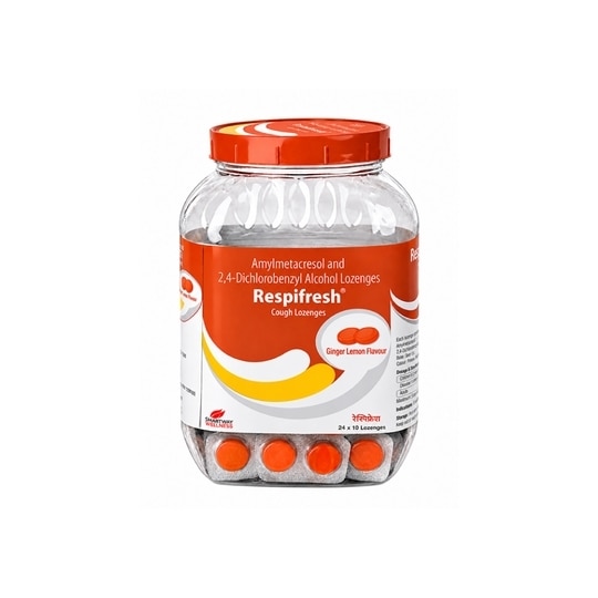 RespiFresh Amylmetacresol & 2,4-Dichlorobenzyl Alcohol Cough Lozenges (Pack of 10)