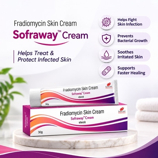 Sofraway Fradiomycin Sulfate & Chlorocreol Skin Cream, 30 g