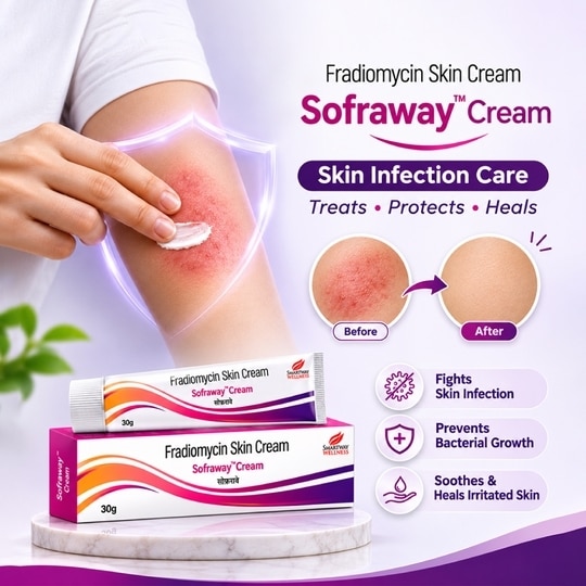 Sofraway Fradiomycin Sulfate & Chlorocreol Skin Cream, 30 g