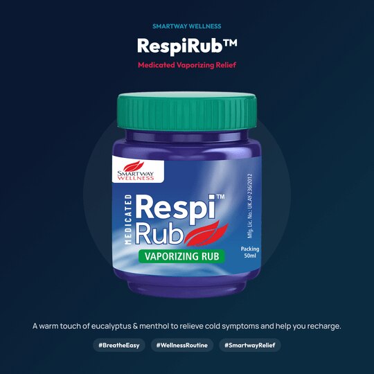 RespiRub Vaporizing Rub with Kapoor, Ajwain Ka Phool & Nilgiri, 50 ml