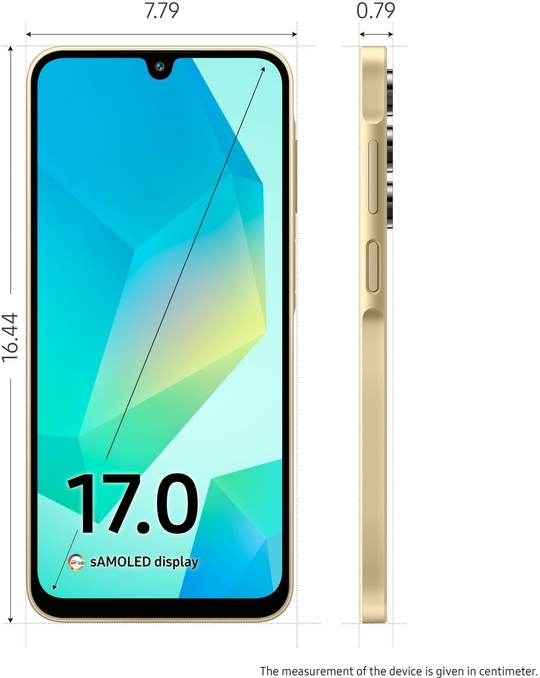 Samsung Galaxy A16 5G,6GB Ram,128 GB Storage,Gold,Smartphone