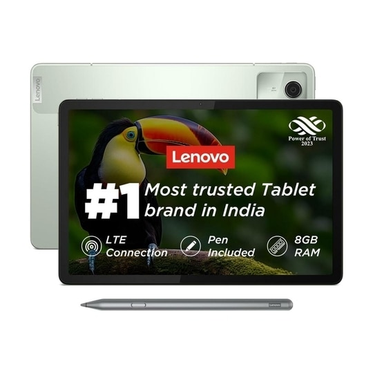 Lenovo Tab M11 with Pen| 4G (LTE) + Wi-Fi | 8 GB RAM, 128 GB ROM (Expandable Upto 1 TB)| 11 Inch Screen, 90 Hz Refresh Rate| Quad Speaker with Dolby Atmos| 13 MP Rear Camera| Google Kids Space, Green