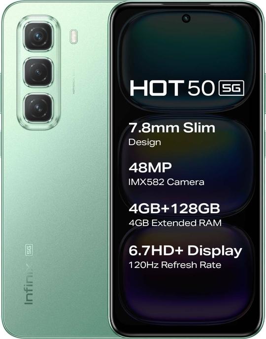 Infinix Hot 50 5G, 8GB Ram, 128GB Storage, Sage Green, Smartphone