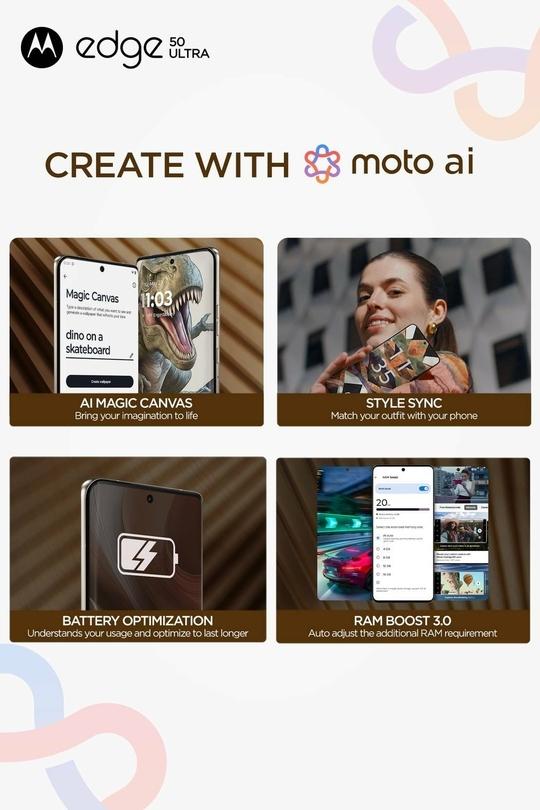 MOTOROLA Edge 50 Ultra 5G, 12GB Ram, 512GB Storage, Nordic Wood, Smartphone