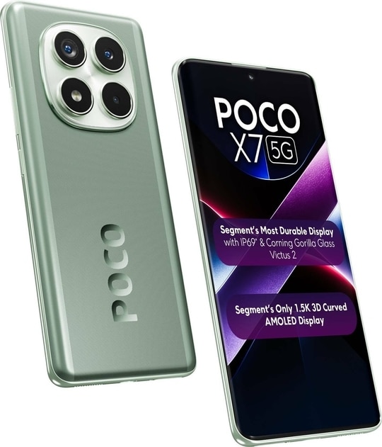 POCO X7 5G, 12GB Ram, 512GB Storage, Green,, Smartphone