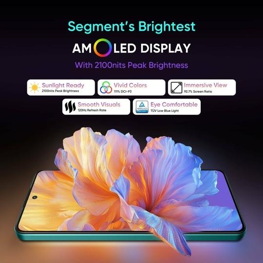 realme 14T 5G, 8GB Ram, 256GB Storage, Surf Green, Smartphone