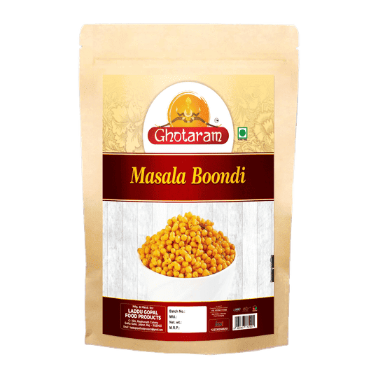 Ghotaram Rajawadi Boondi Masala Boondi Raita Boondi Charkhi Boondi Tikhi Nukti Spicy Masala Bundi | Healthy and Hygenic | No Artificial Colours | No Preservatives Vegetarians Snack-850g*1Pack