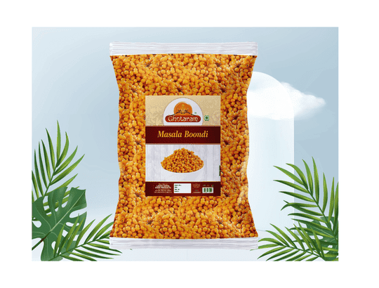 Ghotaram Rajawadi Boondi Masala Boondi Raita Boondi Charkhi Boondi Tikhi Nukti Spicy Masala Bundi | Healthy and Hygenic | No Artificial Colours | No Preservatives Vegetarians Snack-850g*1Pack