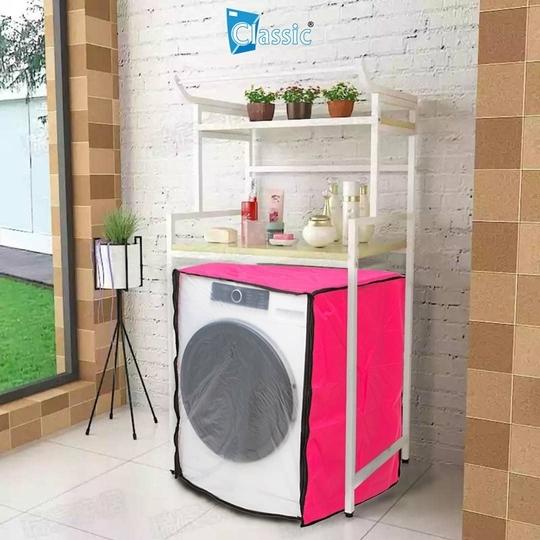 Classic Front Load Washing Machine Cover for IFB 5.5 Kg 6 Kg & 6.5 Kg  | 50CmsX63CmsX81Cms |  Color - Pink