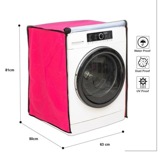 Classic Front Load Washing Machine Cover for IFB 5.5 Kg 6 Kg & 6.5 Kg  | 50CmsX63CmsX81Cms |  Color - Pink