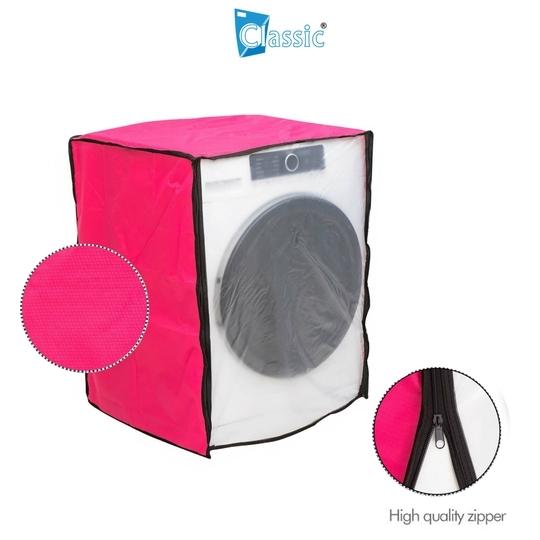 Classic Front Load Washing Machine Cover for IFB 5.5 Kg 6 Kg & 6.5 Kg  | 50CmsX63CmsX81Cms |  Color - Pink