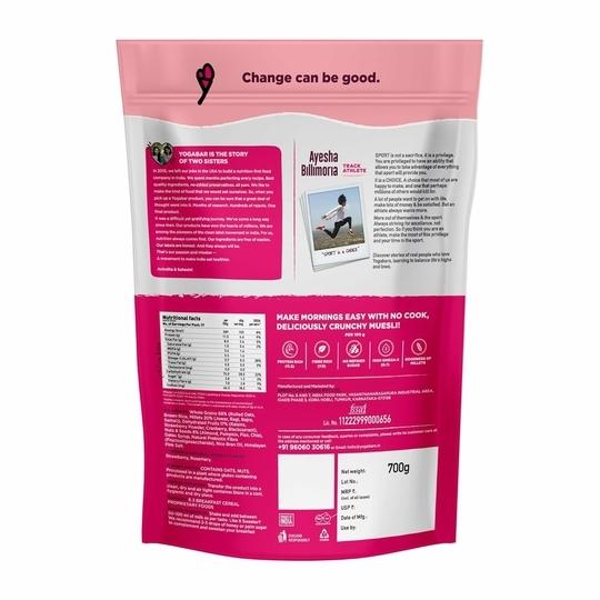 Yogabar Fruit and Nut Muesli 700g & Dark Chocolate Muesli 700g