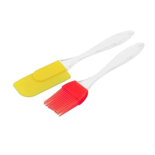 Blue Wonder Silicon Basting Mini Spatula Set, MultiColour & (pack of 1)