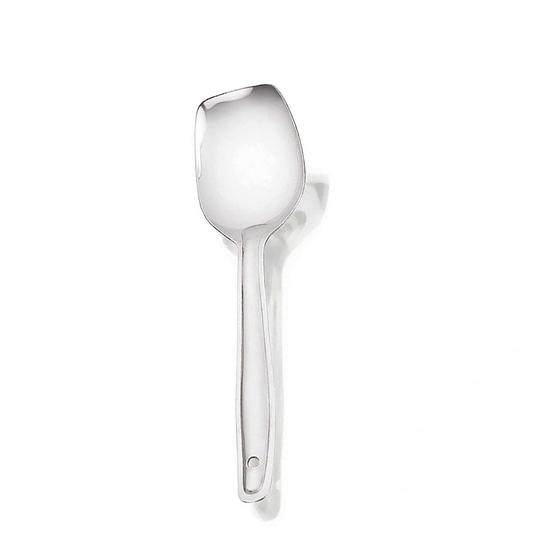 Blue Wonder Blue Wonder Stainless Steel Cooking Small Square Ladle, (Set of 1, Silver)