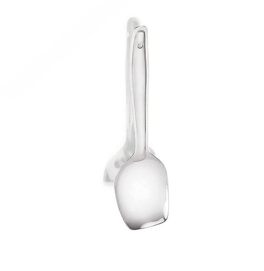 Blue Wonder Blue Wonder Stainless Steel Cooking Small Square Ladle, (Set of 1, Silver)