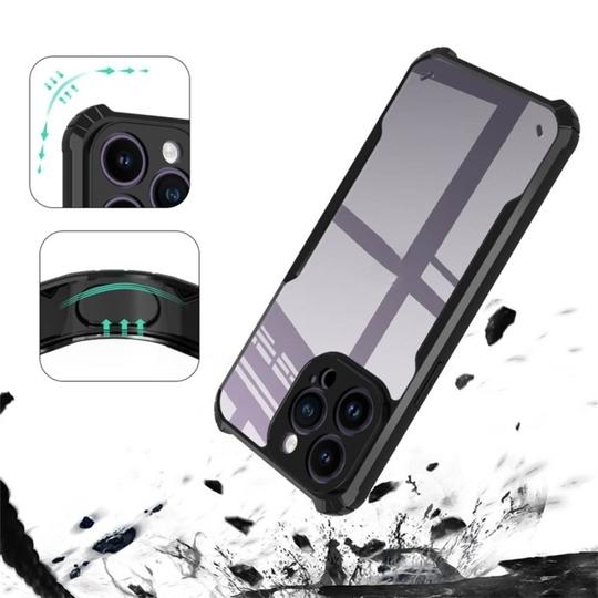 ELVEN Transparent Clear Design Back Cover for Apple Iphone 16 Pro with Camera Protection Bump and Shockproof Design Back Case