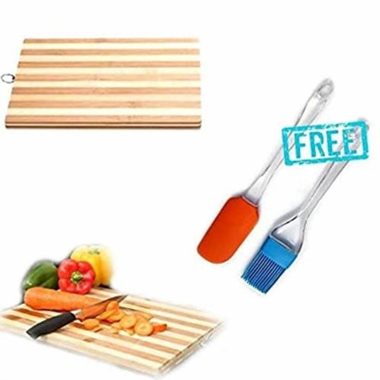 HighClaire Wooden Chopping Board With Spatula & Oil Brush Kitchen Tool Set  (Cutting Board, Spatula, Brush)