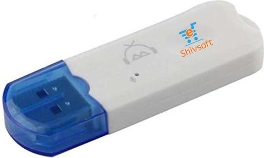 Shivsoft USB Bluetooth Dongle 4.0 USB Music Audio Receiver Wireless Audio Music Adapter Aux Wireless Handsfree Dongle Kit for Speaker Music System
