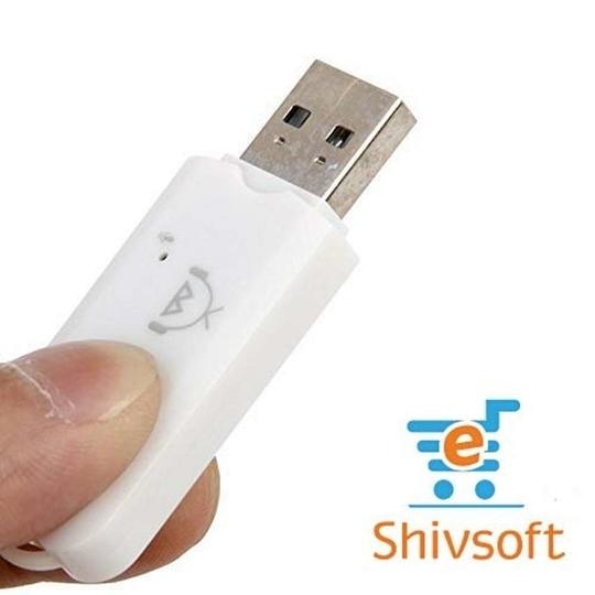 Shivsoft USB Bluetooth Dongle 4.0 USB Music Audio Receiver Wireless Audio Music Adapter Aux Wireless Handsfree Dongle Kit for Speaker Music System