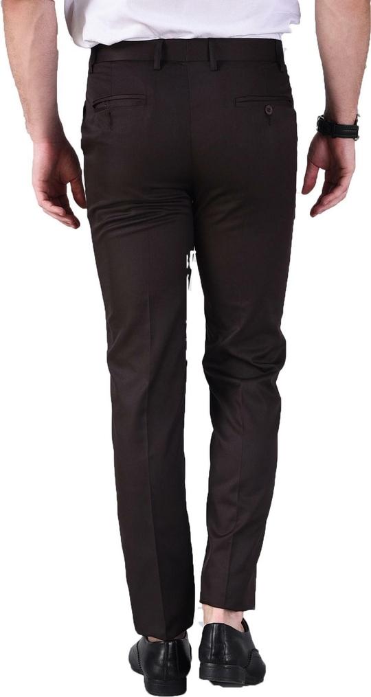 AD & AV Men Multicolor1 Solid Synthetic Pack Of 3 Formal Trousers