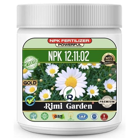 RIMI GARDEN: NPK 12:11:02 fertilizer for Plants. (200 gm)