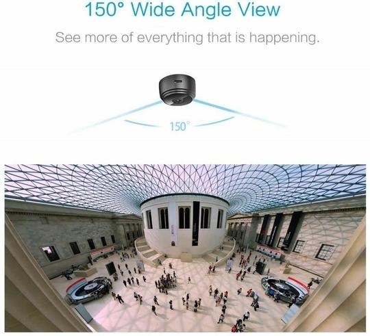 ROCKTECH Small Camera Wireless CCTV with Audio and Video,WiFi Mobile Connectivity, Night Vision, Motion Detection