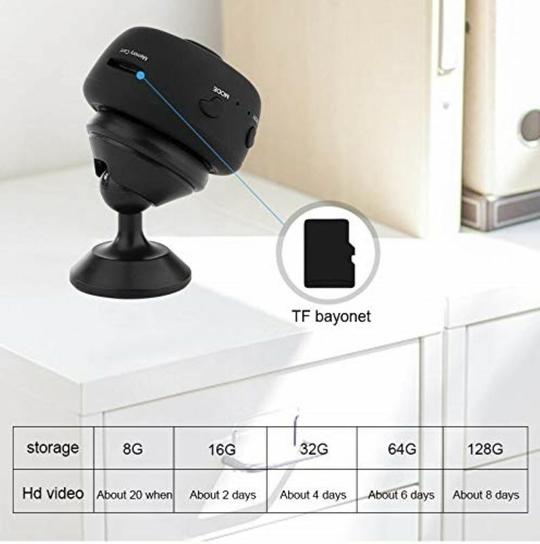 ROCKTECH Small Camera Wireless CCTV with Audio and Video,WiFi Mobile Connectivity, Night Vision, Motion Detection