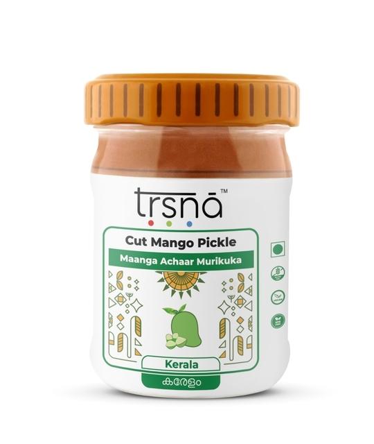TRSNA Cut Mango Pickle (Maanga Achaar) | Authentic Kerala Style Aam Ka Achar | Spicy & Tangy Raw Mango Pickle | No Onion No Garlic | Vegan | 125 g (Pack of 3)