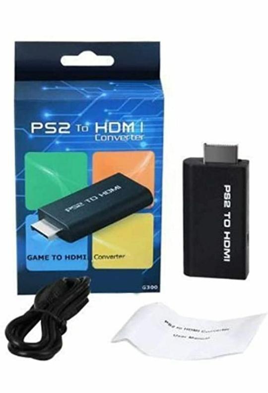 DKD G300 PS2 To HDMI Converter (Game To HDMI Video Audio Adapter)with 3.5mm Audio Output for HDTV HDMI Monitor Supports