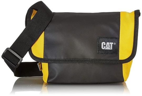 CAT Unisex Black &Yellow DETROIT Messenger Bag (83828-12)