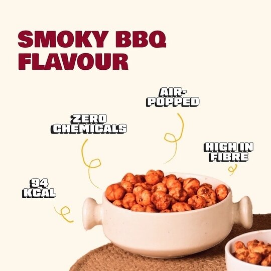 snacc BBQ Flavoured Roasted Makhana | Crunchy & Healthy Fox Nuts Snack | High Protein, Gluten-Free & Roasted to Perfection | Smoky Barbeque Taste | Ideal Tea-Time Snack for Home, Office & Travel | Nutritious Guilt-Free Munch_Pack of 2