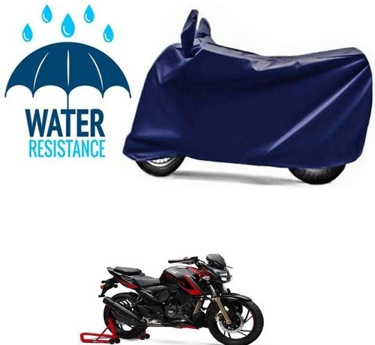 RONISH Waterproof Two Wheeler Cover for TVS (Apache RTR 200, Blue) PLAIN-NAVY-BLUE_BHV1-015