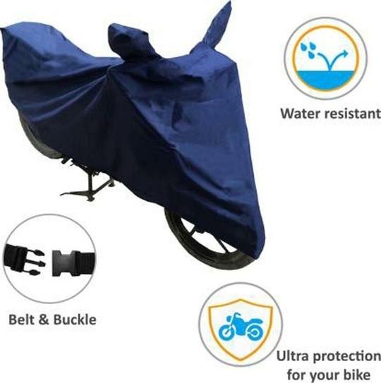 RONISH Waterproof Two Wheeler Cover for TVS (Apache RTR 200, Blue) PLAIN-NAVY-BLUE_BHV1-015