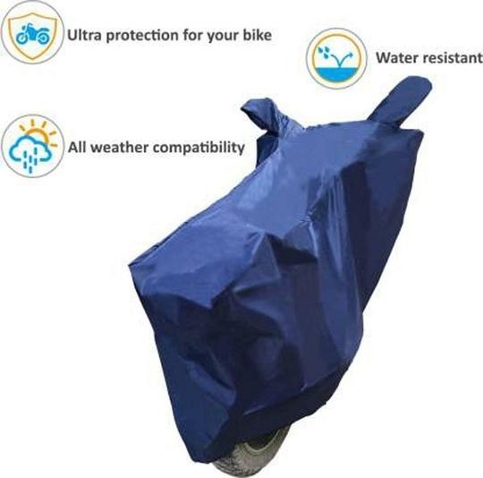 RONISH Waterproof Two Wheeler Cover for TVS (Apache RTR 200, Blue) PLAIN-NAVY-BLUE_BHV1-015