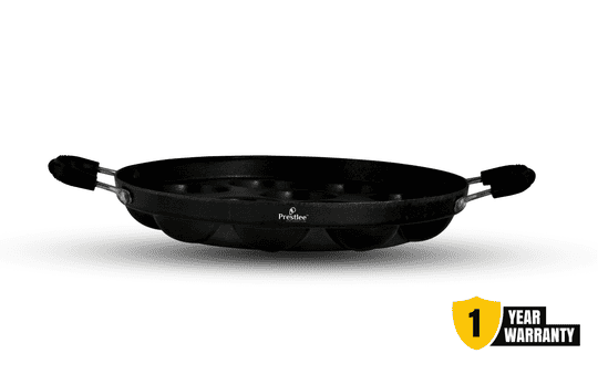 Prestlee Nonstick Panniyarakkal 12 Round Pan - Ergonomic Handle - Durable and Easy to Clean