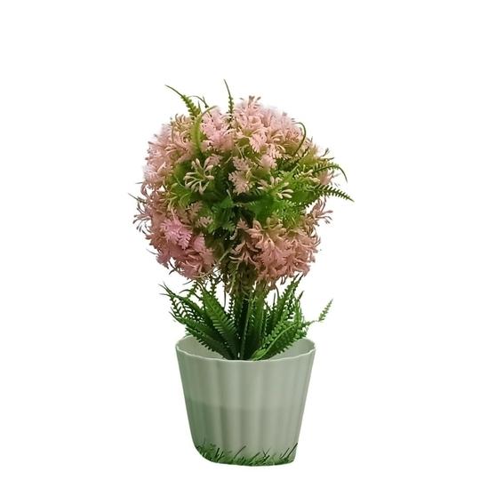 Five Seasons Artificial Pink Plants for Home Dcor| Artificial Plants with Pot | Artificial Plants for Decoration | Home Dcor Items for Living Room | Diwali Decoration Items Diwali Gifts
