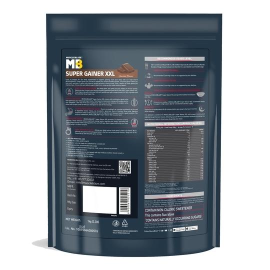 MuscleBlaze Super Gainer XXL 1 kg | Chocolate | Weight Gainers/Mass Gainers