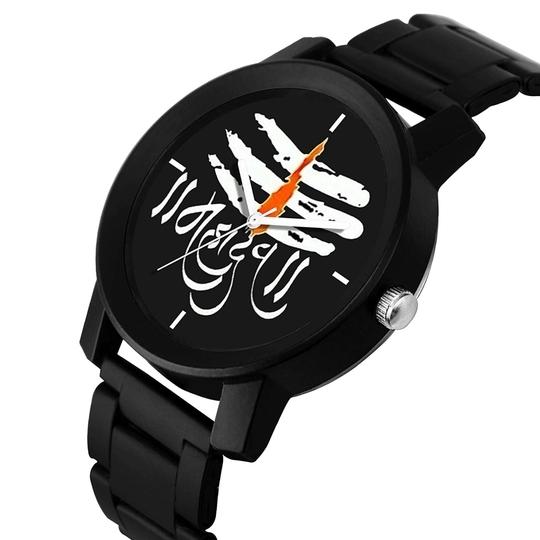 SWADESI STUFF Analogue Black Dail Watch For Men- (METAL BLACK 23B)