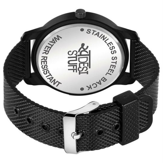 SWADESI STUFF Analogue Black Dail Watch For Men- (METAL BLACK 23B)