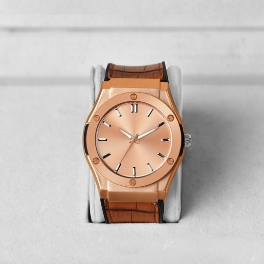SWADESI STUFF Analog Quartz Wrist Watch for Men and Boys | Stylish Leather Strap | Classic Round Dial | Luxury Fashion Timepiece | Elegant Casual & Formal Wear Accessory
